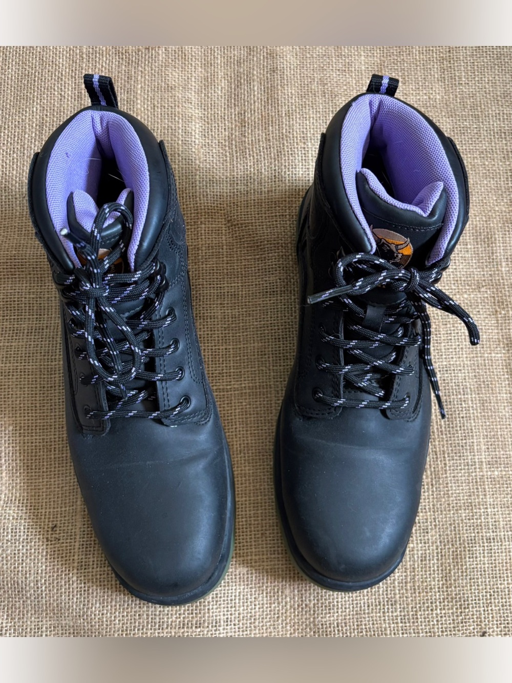Brahma Womens Black Steel Toe Boots Size 9 Work Chore Combat Grunge